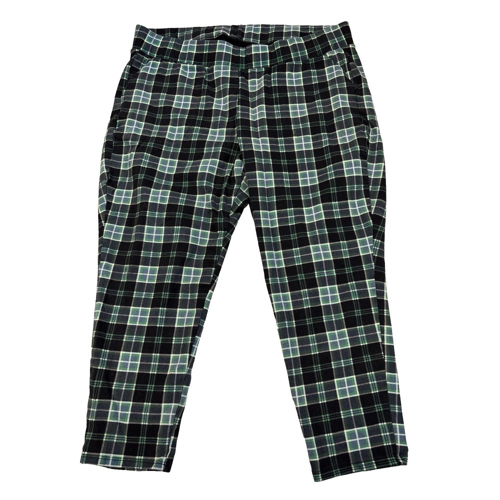 Torrid Women's 3 Plaid Sexy Skinny Cropped Knit Pants Preppy Academia